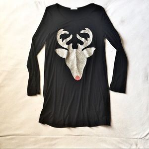 Holiday Christmas reindeer tunic